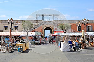 MarchÃÂ© artisanal, part of Cours Saleya market, Nice, France